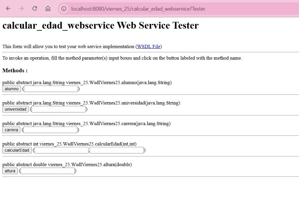 Tester del WebService